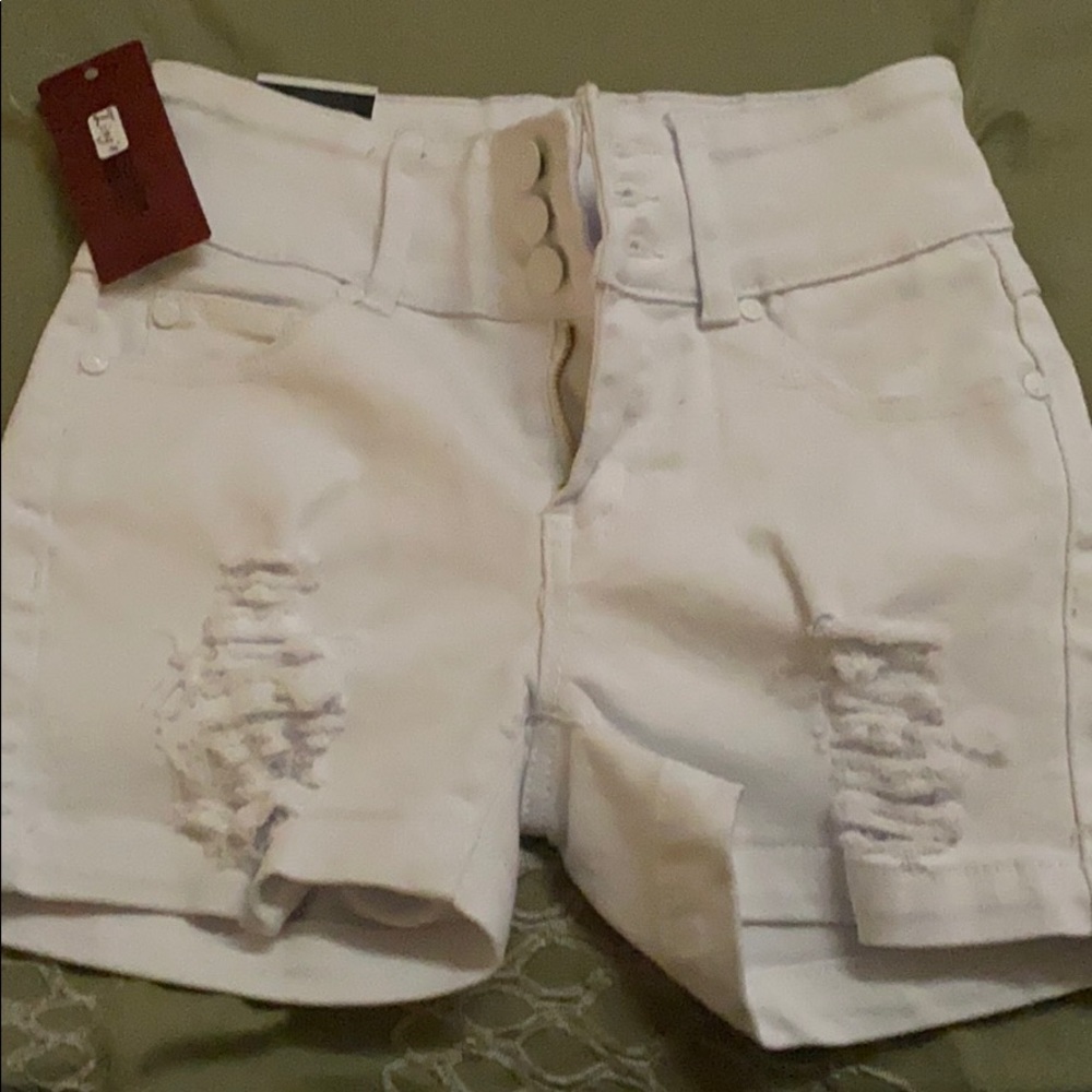 White shorts brand new never won fitted